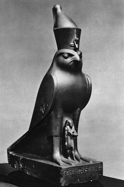 Horus Falcon with King Nectanebo I, c. 370 BC by Unbekannt
