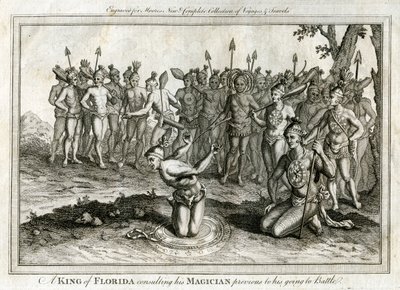 A King of Florida Consulting His Magician Previous to His Going to Battle, c1760 by Unbekannt