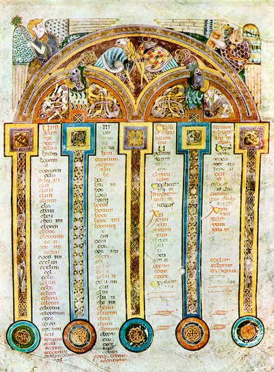 A Page of The Eusebian Canons by Unbekannt