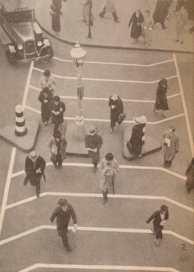 A Safety Lane opposite Charing Cross Station, c1934, 1935 by Unbekannt