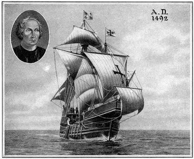 A duplicate of one of Christopher Columbus sailing ships, 1922 by Unbekannt