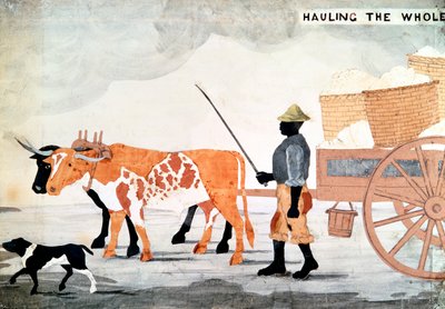 A Slave with an Ox-Cart Containing the Week