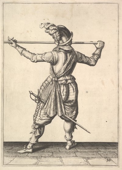 A Soldier, Seen from the Rear, While Turning to the Right and Holding His Pike Horizontally by Unbekannt