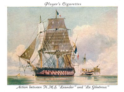 Action between H.M.S. Leander and Le Genereux by Unbekannt