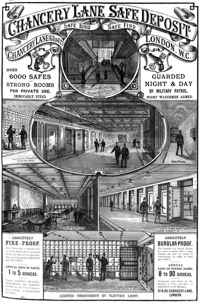 Advert for Chancery Lane Safe Deposit, London by Unbekannt