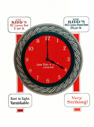 Advert for John Kidds & Co. Ltd Inks, 1917 by Unbekannt