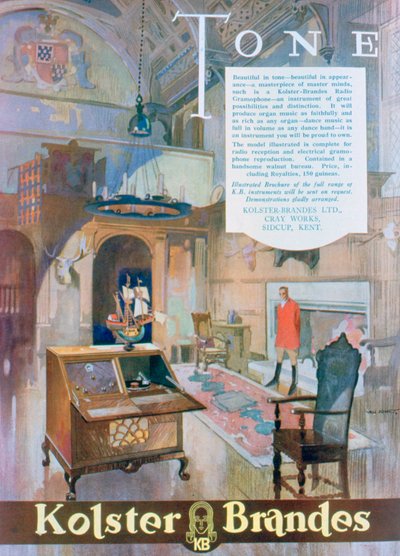 Advert for Kolster Brandes Radio Gramophones by Unbekannt