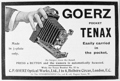 Advert for the Goerz Pocket Tenax camera, 1909 by Unbekannt