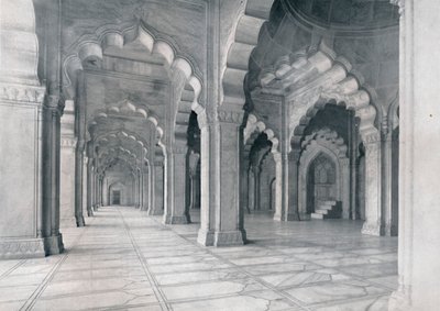 Agra. Interior of the Moti Musjid. Pearl Mosque by Unbekannt