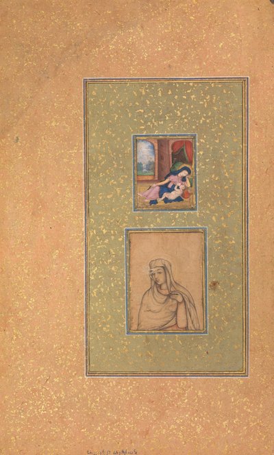 Album Page with Two Christian Subjects by Unbekannt