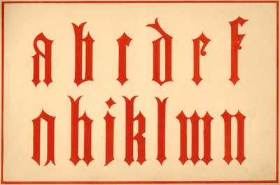 Alphabet, Letters A-N, Lower Case by Unbekannt