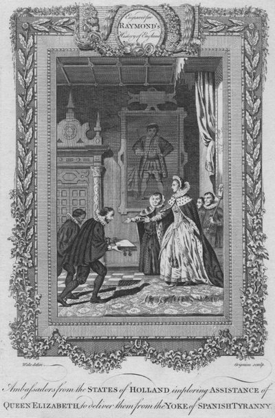 Ambassadors from the States of Holland imploring Assistance of Queen Elizabeth, c1787 by Unbekannt