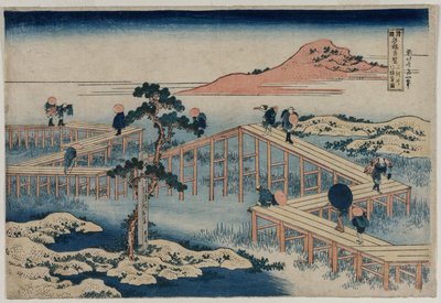 An Ancient Picture of the Eight Part Bridge in Mikawa Province by Unbekannt