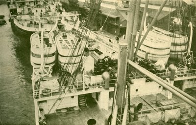 An Impressive Array of Boats Aboard the Leviathan by Unbekannt