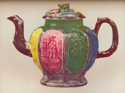 An Octagonal Salt-Glaze Teapot by Unbekannt