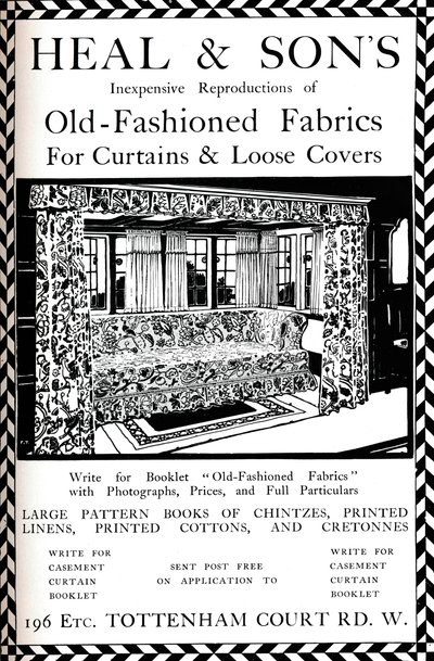 An advertisement for Heal & Sons of Tottenham Court Road, London, 1908 by Unbekannt