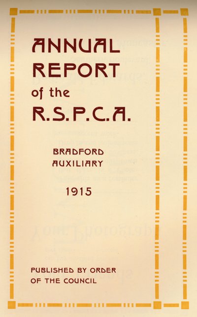 Annual Report of the R.S.P.C.A. by Unbekannt