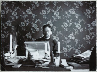 Anton Chekhov in His Study in Yalta by Unbekannt
