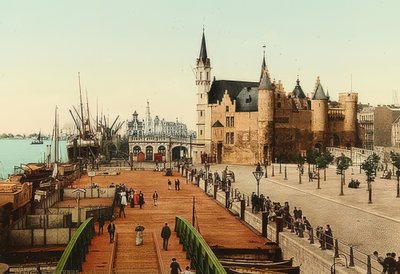 Antwerp. View Over the Old Castle (Het Steen) to the Harbor by Unbekannt
