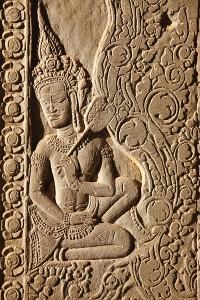 Apsara Dancer Carving at Angkor Wat by Unbekannt