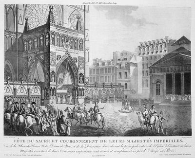 Arrival at Notre Dame, 2nd December, 1804 by Unbekannt