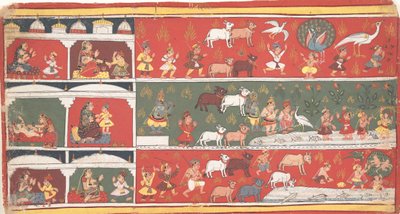 Bakasura, the Crane Demon, Arrives in Brindavan, ca. 1700 by Unbekannt