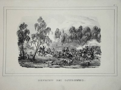 Battle between Russian Troops and French Cavalry near Ostrovno, 25-26 July 1812 by Unbekannt
