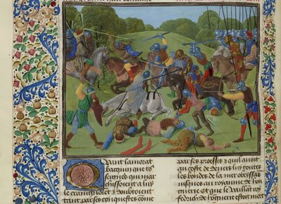 Battle between Turks under Sultan Murad I and Serbs by Unbekannt