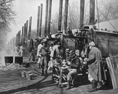 Behind French Lines, Field Kitchens Attached to the French Army by Unbekannt