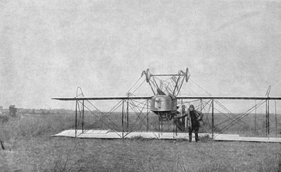 Biplane Crashed in a Field, World War I, France, 1915 by Unbekannt