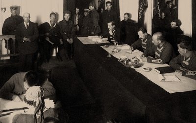 Boris Savinkov in the Military Collegium of the Supreme Tribunal of the Soviet Union by Unbekannt