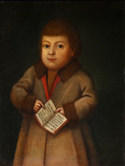 Boy with an Alphabet book by Unbekannt