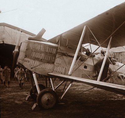 Breguet Biplane About to Take Off by Unbekannt