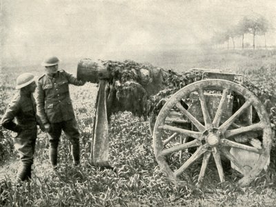 British Dummy Gun in Field to Attract the Fire of the Germans, 1919 by Unbekannt