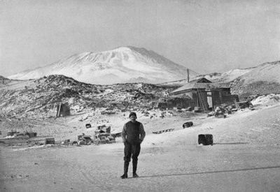 British Explorer Ernest Shackleton at the Cape Royds Base Camp, Antarctica by Unbekannt