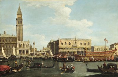 Bucintoro at the Mole in Venice on Resurrection Day by Unbekannt