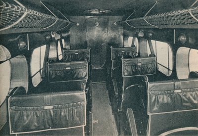 Cabin of a De Havilland DH86B biplane, c1934-c1937 by Unbekannt