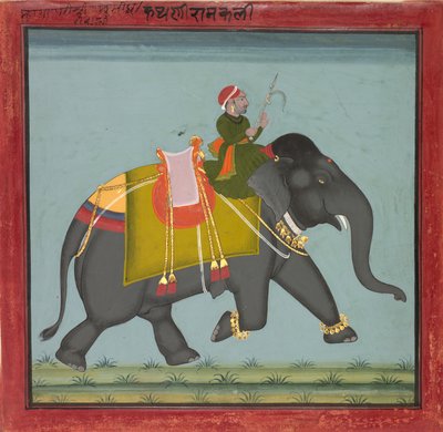 Caparisoned Elephant with a Mahout, 1761 by Unbekannt