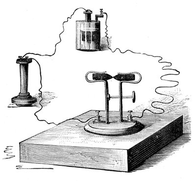 Carbon Microphone, Invented in 1878 by David Edward Hughes, 1890 by Unbekannt