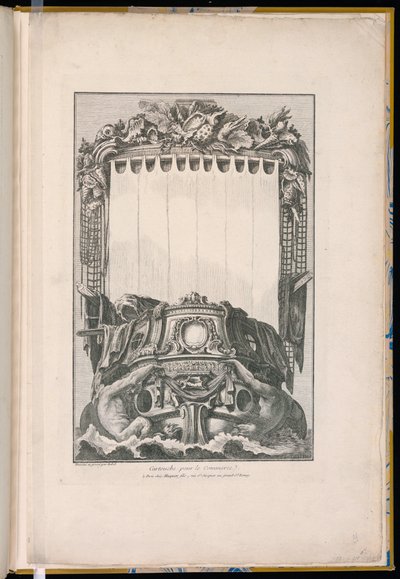 Cartouche in the Shape of a Snail on Top of a Ship by Unbekannt