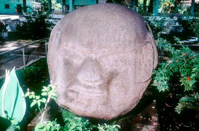 Carved Monolithic Head from Monte Alto, Guatemala, Pre-Columbian, Pre-Classic Period by Unbekannt