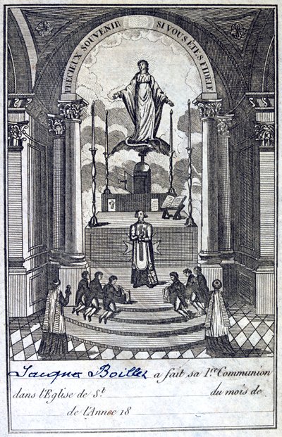 Certificate of Communion by Unbekannt