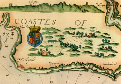 Chart showing windmills as landmarks on the north-east coast of England, 1588, 1947 by Unbekannt