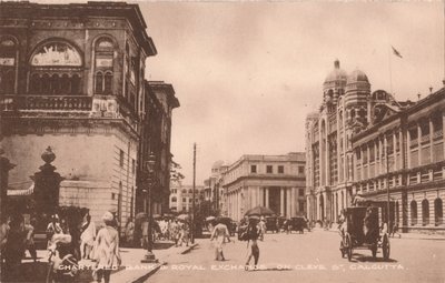 Chartered Bank & Royal Exchange on Cleve St, Calcutta, c1900 by Unbekannt