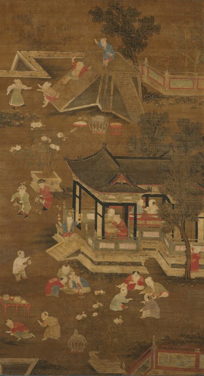 Children playing in the palace garden, late 13th-15th century by Unbekannt