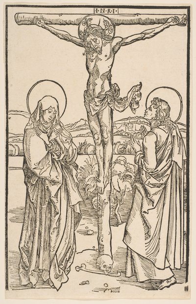Christ on the Cross with the Virgin and Saint John by Unbekannt