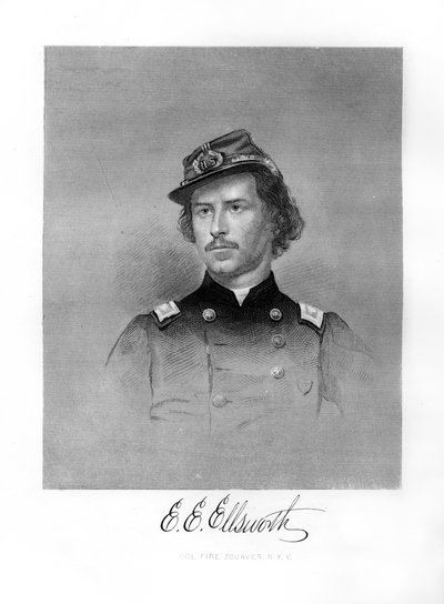 Colonel Ephraim Elmer Ellsworth, American Soldier, 1872 by Unbekannt