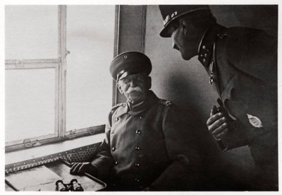 Count Zeppelin and Captain Macher on Board Zeppelin L30 by Unbekannt