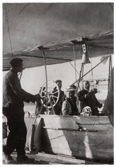 Count Zeppelin with His Daughter in the Gondola of Zeppelin LZ3, Germany (c1906-1908, 1933) by Unbekannt