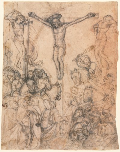 Crucifixion with the Two Thieves, second half 15th century by Unbekannt